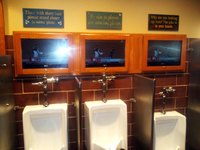 Nothing says fuck the third world like urinal televisions!